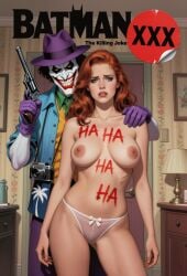 1boy 1girls ai_generated barbara_gordon batgirl batgirl_(barbara_gordon) batman_(series) dc_comics joker what why