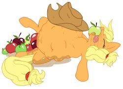 ambiguous_fluids apple applejack_(mlp) belly cider death distended equid equine female female_death food friendship_is_magic fruit hasbro horse juice littlepinebox mammal my_little_pony obese organs overweight plant pony sleeping solo stomach stuffing tongue