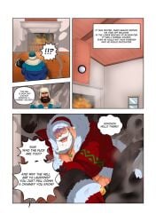 bara bear big_muscles braum celebrity christmas comic comic_page comic_panel comics daddy dialogue dilf ducka-98 facial_hair gay gay_sex hair holidays league_of_legends malcolm_graves male males_only merry_christmas moustache muscular muscular_male santa_costume sex skin text