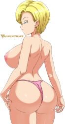 1girls alternate_version_available android_18 areolae ass ass_focus big_areola big_ass big_breasts big_butt blonde_hair blue_eyes breasts bubble_ass bubble_butt byghosteduard dragon_ball dragon_ball_super dragon_ball_super_super_hero dragon_ball_z earrings fat_ass female female_only huge_ass huge_breasts large_ass large_breasts light-skinned_female light_skin mature mature_female mature_woman milf nipples panties pants_removed pawg pink_panties round_ass short_hair sideboob simple_background solo solo_female thong topless voluptuous voluptuous_female white_background wide_hips