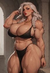 ai_generated athletic_female big_breasts blonde_hair breasts female female_focus female_only looking_at_viewer muscle_girl muscular muscular_female original original_character presenting thick_breasts thick_thighs toned toned_body toned_female