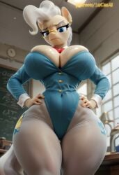 1girls ai_generated ai_hands anthro big_ass big_breasts blue_eyes detailed_background hi_res hourglass_figure leotard looking_at_viewer lucasai massive_ass massive_breasts mayor_mare_(mlp) my_little_pony my_little_pony_friendship_is_magic pantyhose solo solo_female solo_focus thick_thighs thighs white_hair wide_hips