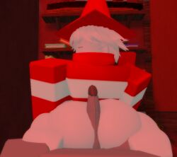 1boy1girl 3d assjob books bookshelves bubble_ass bubble_butt buttjob cone_hat dummy_(roblox) goofylookin hair_covering_eyes large large_ass looking_back model_ship penis_between_ass pov roblox short_hair strobili_(goofylookin) top_only turtleneck turtleneck_sweater window