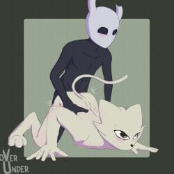 1:1 anal anal_sex anthro arthropod ass black_body black_eyes blush doggy_style domestic_cat duo feet felid feline felis from_behind_position fur hi_res hollow_knight hollow_knight_(character) horn insects male male/male male_penetrated male_penetrating male_penetrating_male mammal nine_sols nude overunder paws penetration red_candle_games sex simple_background solarian tail team_cherry toes vessel_(species) white_body white_fur yi_(nine_sols)