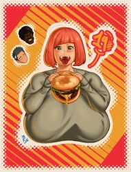 big_breasts burger mcdonald's mom_(japanese_mcdonald's_commercial) safe yoru_mac