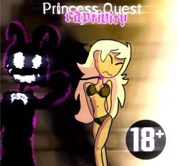 angry angry_face comic_cover five_nights_at_freddy's fnaf leash_pull mad princess_quest_(fnaf) rape sex_slave slave