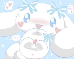 <3_eyes 2018 :3 anthro anus balls blush cinnamon_(cinnamoroll) cinnamoroll cinnamoroll_(series) driosawm erection heart male mammal musical_note open_mouth penis sanrio semi-anthro solo tagme