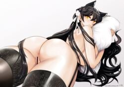 animal_ears anus ass atago_(azur_lane) azur_lane censored pussy souryuu thighhighs