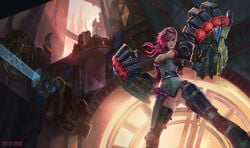 breasts edit league_of_legends liquid_(artist) photoshop piltover pussy vi