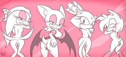 amy_rose anthro ass avian bandana bat bedroom_eyes big_breasts bird blaze_the_cat blush breasts clothing eyelashes feline female forehead_jewel gloves hair hair_tie hairband half-closed_eyes hedgehog kreeppykat looking_at_viewer looking_back mammal membranous_wings mostly_nude nipples one_eye_closed presenting presenting_pussy pussy rouge_the_bat seductive signature smile sonic_(series) sonic_riders swallowing tongue wave_the_swallow wings wink