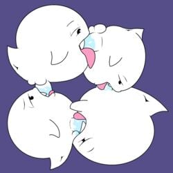 4boys blowjob boo_(mario) fellatio floating foursome full_body gay genitals ghost male male_only mario_(series) mmmm_foursome multiple_boys nintendo no_humans oral oral_penetration oral_sex penis penis_in_mouth purple_background rhulex saliva_on_penis sex simple_background spirit teeth testicles tongue tongue_out tongue_out_blowjob video_games white_body yaoi