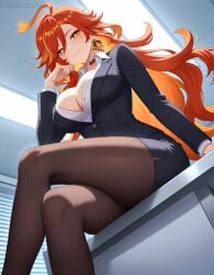 ai_generated business_woman female female female genshin_impact hoyoverse mavuika_(genshin_impact)