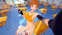 1futas 1girls 3d byleth_(fire_emblem)_(female) cum cum_on_face edelgard_von_hresvelg english_text female fire_emblem fire_emblem:_three_houses futanari grey_hair huge_cock koikatsu leonie_pinelli nintendo orange_hair penis penis_on_face sports_bikini tagme text xavierhuge