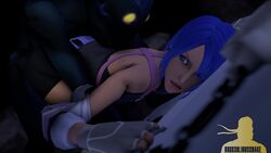 3d animated aqua_(kingdom_hearts) bike_shorts blue_eyes blue_hair clothed disney doggy_style dubious_consent heartless interspecies kingdom_hearts monster_rape mp4 neoshadow no_sound rape rocksolidsnake size_difference small_dom_big_sub smaller_male source_filmmaker square_enix top-down_bottom-up video