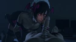 1girls 3d animated asian bedroom biting_lip black_hair bright_pupils brown_eyes brown_hair choker cute dark_room demon_girl egirl erection eye_contact eyelashes fangs fellatio female final_fantasy final_fantasy_xv fringe glowing_eyes handjob iris_amicitia lazyprocrastinator licking licking_penis looking_at_viewer maid maid_headdress male naughty_face no_sound on_bed oral pale_skin penis pov short_hair shorter_than_10_seconds skinny slim source_filmmaker straight teenage_girl teenager thighhighs video wristband