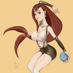 clothed final_fantasy final_fantasy_vii ka nipples tifa_lockhart upskirt