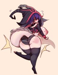 1girls areolae breasts cosplay feet female huge_breasts kanel league_of_legends looking_at_viewer looking_back lulu_the_fae_sorceress nipples panties riot_games shortstack solo tales_from_the_rift_series thighhighs toeless_legwear toes wicked_lulu yordle