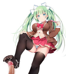 dress female footjob footjob_with_legwear panties penis tagme zhao_(pixiv12947327)