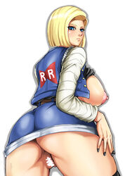 1girls alternate_version_available android_18 blonde blonde_female blonde_hair blonde_hair_female blue_eyes blue_eyes_female cameltoe censored cleavage curvy dragon_ball erect_nipples female gigantic_breasts huge_areolae huge_ass nekuraneko puffy_nipples short_hair short_hair_female thick_hips voluptuous wide_hips yellow_hair