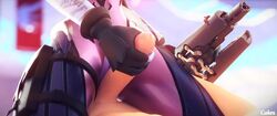 1boy 3d animated blurry_background cakeofcakes grinding handjob male no_sound overwatch penis sniper_rifle tagme tattoo video widowmaker