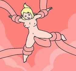 animated blonde_hair breasts elf evangelyne female green_eyes hair_up jiggle mr._trouble naked navel ponytail pussy solo tentacle tentacle_sex vaginal_penetration wakfu white_skin