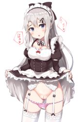 1girls 9a-91_(girls_frontline) breasts bushinofuji cleavage curvy female female_only girls'_frontline medium_breasts panties panties_down pantsu skirt skirt_lift tagme thighhighs