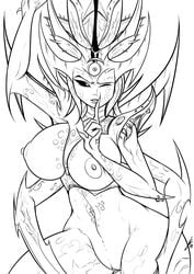 1girls big_breasts chaos_(warhammer) chaos_daemon demon female female_only keeper_of_secrets sexualyeti slaanesh solo_female warhammer_(franchise) warhammer_40k