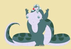 anthro breasts bugboy1 disney female kaa nipples nude overweight reptile rule_63 scalie snake solo the_jungle_book