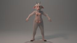 3d anthro breasts caprine female furry goat horns mammal nipples realistic tfancred wool