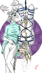 69 bondage borzoi bound canine domination equine facial_piercing female femdom furry horse jambalayathepit mammal nipple_piercing nipples nose_piercing oral peeing piercing pussy rope rope_harness septum_piercing sex sighthound submissive suspension upside-down urine watersports wetting yuri