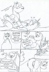 69bea alicorn anus black_and_white brother brother_and_sister comic dialogue domination duo english_text equine fan_character father father_and_son female feral fluffy friendship_is_magic horn imminent_anal incest justin_feuer male mammal moan monochrome my_little_pony parent pegasus penetration penis pussy rough_sex sex sibling sister son straight text traditional_media_(artwork) vitor wings