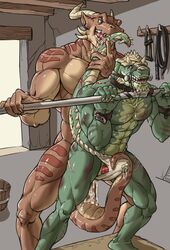 2boys anal anal_sex anthro beralin blood bondage bound cum cum_in_ass cum_inside domination dragon duo erection forced forced_yaoi furry gag male male_only maledom muscular penetration penis rape restrained sex slave tears unwanted_cumshot yaoi