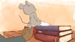 animated bear book celestine clothing ernest ernest_and_celestine female fingering legwear looking_pleasured male mammal mouse pussy rodent size_difference socks table toffee_(artist) vaginal vaginal_fingering