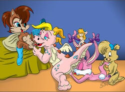 anthro anus archie_comics babs_bunny bear cassie_(dragon_tales) chip_'n_dale_rescue_rangers chipmunk crossover disney dragon dragon_tales dragoness female female_only fur furry gadget_hackwrench mammal mobian_(species) molly_cunningham mouse multiple_females pussy rabbit rodent sally_acorn sega sonic_(series) sonic_satam sonic_the_hedgehog_(archie) sonic_the_hedgehog_(comics) sonic_the_hedgehog_(series) straight_hair talespin tiny_toon_adventures uncensored yuri