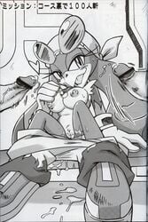 black_and_white censored comic cum furry_bomb mitsuharu_takura monochrome sonic_(series) sonic_riders wave_the_swallow