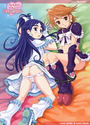 bow clothing cure_black cure_white dress honoka_yukishiro magical_girl maruto misumi_nagisa panties pretty_cure skirt tagme