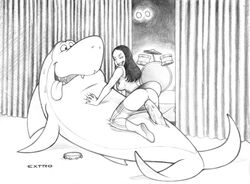 extro hanna-barbera interspecies jabberjaw jabberjaw_(character) penis pussy shark shelly_lamarine zoophilia