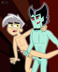 2boys armpit armpits danny_fenton danny_phantom darkdp gay male male_only monster_boy penis straight_hair vlad_masters yaoi