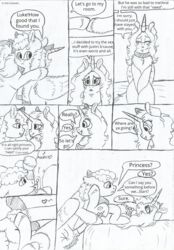 69bea alicorn black_and_white breasts comic dialogue duo english_text equine excited fan_character female feral fluffy friendship_is_magic heart horn horny_(disambiguation) hug licking luke_(69bea) male mammal monochrome my_little_pony oral pegasus pussy sad smile straight text tongue tongue_out wings