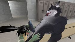 3d 5_fingers abs anthro ball_lick balls canine cum female handjob licking lizard male mammal muscular oral orgasm orgasm_face petruz rafe93 reptile scalie sex source_filmmaker straight tongue tongue_out wolf