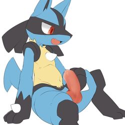 1boy 2018 3_fingers animal_genitalia animal_penis anthro belly big_ass big_penis black_fur blue_fur canine canine_penis erection feet fur furry kesu_pu knot looking_at_penis lucario male male_only mammal masturbation navel nintendo no_nipples nude open_mouth paws penis pokemon pokemon_(species) pokemon_dppt pu_sukebe red_eyes simple_background sitting slightly_chubby solo spikes tan_fur thick_thighs video_games white_background ケスープ