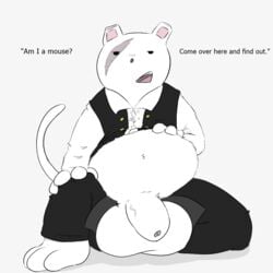 balls belly big_belly da~blueguy invalid_tag male male_pred mammal mouse my_hero_academia nedzu penis post_vore principal_nezu rodent vore