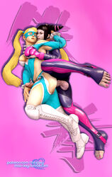 3d anal anal_sex ball bangs big_penis black_hair blonde_hair bodysuit boots breast_grab breasts capcom clothed_sex cross-laced_footwear dickgirl drill_hair duo feet fingerless_gloves full_body futa_on_futa futa_only futanari gloves intersex juri_han knee_pads large_breasts leotard long_hair long_twintails mask miss-ixxy nail_polish penis penis_out pink_nails pink_toenails rainbow_mika reach_around sidelocks source_filmmaker spoon_position street_fighter street_fighter_v toeless_legwear toenail_polish toes twin_drills twintails very_long_hair