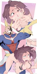 1boy 1girls age_difference ahe_gao all_might anal big_ass big_breasts big_butt bimbo busty cum cum_in_ass cum_inside fellatio hotvr huge_breasts my_hero_academia ochako_uraraka older_male oral teenager whentai younger_female