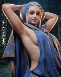 _spartan_gamer ai_generated athletic athletic_female busty female female_focus female_only headgear hourglass_figure ingrid_(capcom) long_hair red_eyes silver_hair street_fighter street_fighter_6 tagme