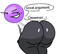 animate_inanimate animated anthropomorphization ass_focus battle_for_bfb battle_for_bfdi battle_for_dream_island bfb bfdi dialogue female female_focus huge_ass hyper_ass jacknjellify jnj lollipop_(bfdi) looking_at_viewer looking_back object_head object_show object_show_community object_shows osc shaking_ass short_playtime smug swaying_ass teasing teasing_viewer text zork_da_dork