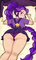 ai_generated big_ass black_eyes lily_lovebraids long_hair mob_entertainment poppy_playtime poppy_playtime_(chapter_5) purple_hair purple_panties skirt smiling