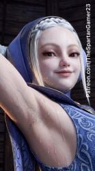 _spartan_gamer ai_generated athletic athletic_female busty female female_focus female_only headgear hourglass_figure ingrid_(capcom) long_hair red_eyes silver_hair street_fighter street_fighter_6 tagme