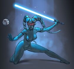 1girls 2017 2d aayla_secura alien alien_humanoid alien_only areola armband armwear bandage bandaged_head barefoot blindfold blue_body blue_lightsaber blue_skin breasts collarbone color covered_eyes darthlipatov droid feet female female_only full_body genitals glistening glistening_breasts grey_background hands holding_object holding_sword holding_weapon humanoid humanoid_only innie_vulva jedi kneeling lekku_(anatomy) lightsaber marksman-h_training_remote medium_breasts melee_weapon navel nipples not_furry nude nude_female nudity particles ppse purr-hiss pussy robot science_fiction shaved_pussy slim_waist smoke solo spread_arms spread_legs star_wars sword tentacle_hair training twi'lek vulva weapon