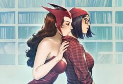 2girls ai_generated big_ass big_breasts breasts chest curvaceous curvy curvy_figure darcy_lewis digital_media_(artwork) female female_only hips hourglass_figure huge_ass huge_breasts large_ass large_breasts legs light-skinned_female light_skin marvel marvel_cinematic_universe marvel_comics mature mature_female phophopho scarlet_witch scarlet_witch_(series) slim_waist sorceress teasing thick thick_hips thick_legs thick_thighs thighs thor_(series) voluptuous waist wanda_maximoff wandavision wholesome wide_hips witch x-men yuri